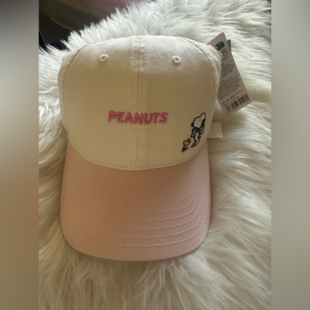 H&M Peanuts Two-Tone Pink & Cream Kids  Cap